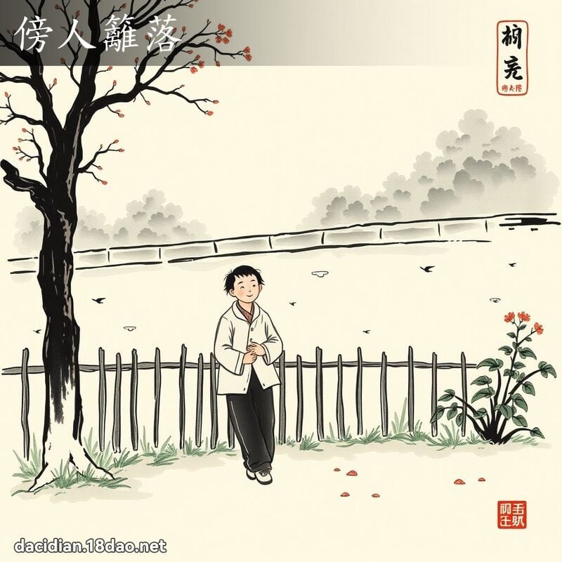 傍人篱落 配图