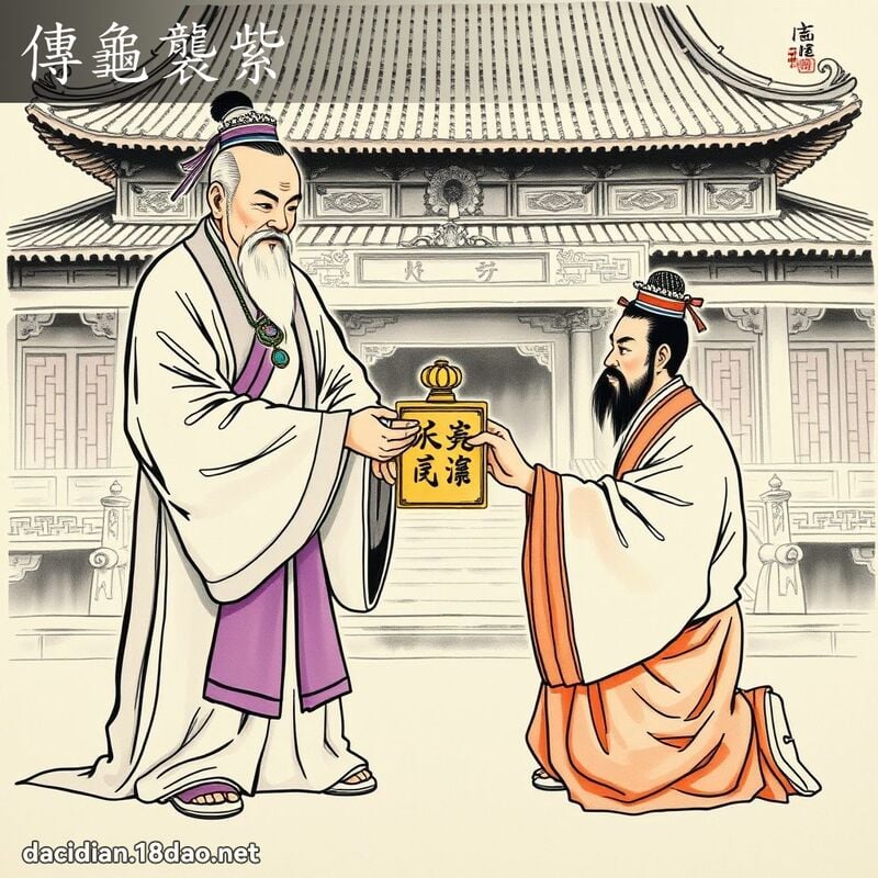 傳龜襲紫 配图