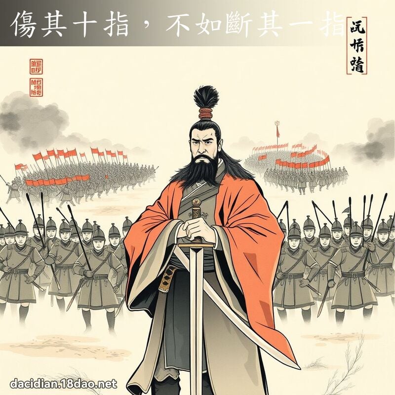 傷其十指,不如斷其一指 配图