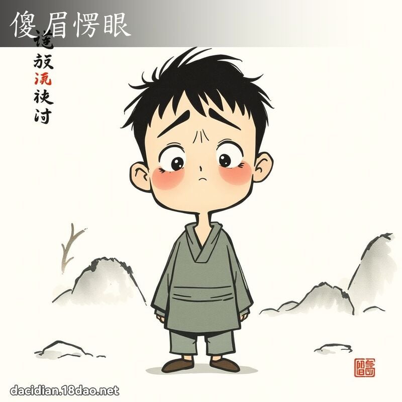 傻眉愣眼 配图