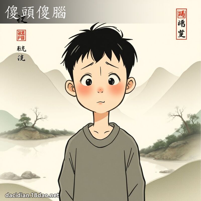 傻頭傻腦 配图