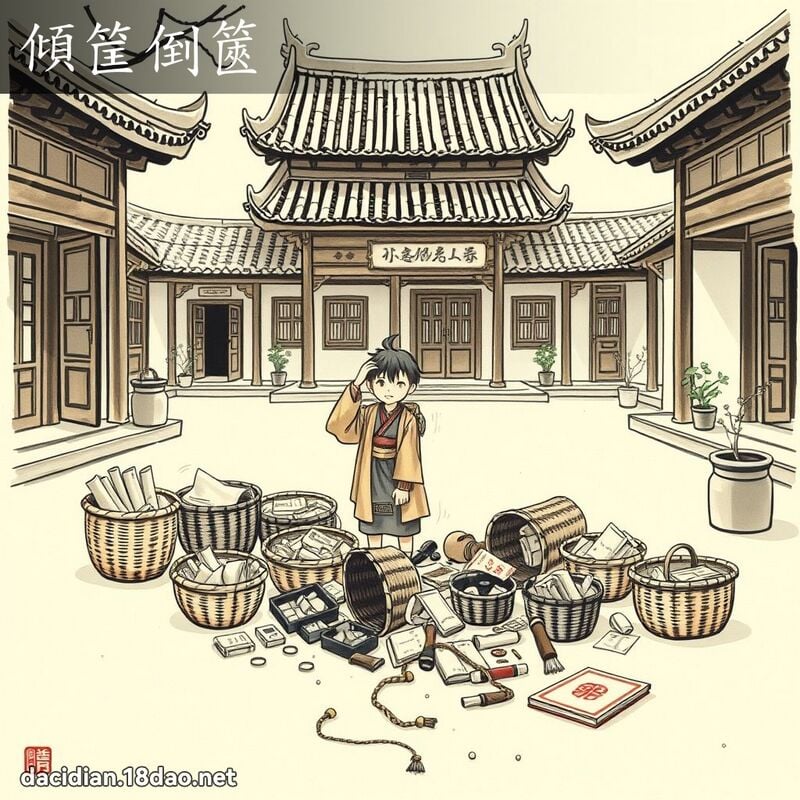 傾筐倒篋 配图