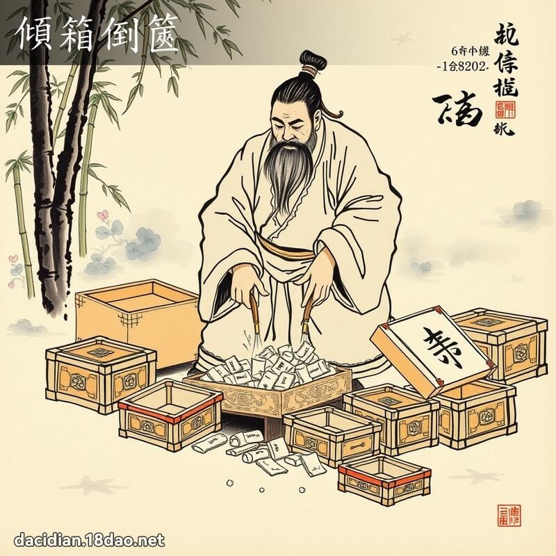 傾箱倒篋 配图