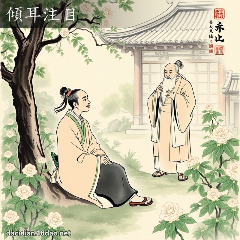 傾耳注目 配图