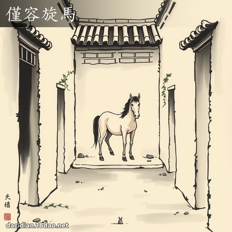 仅容旋马 配图