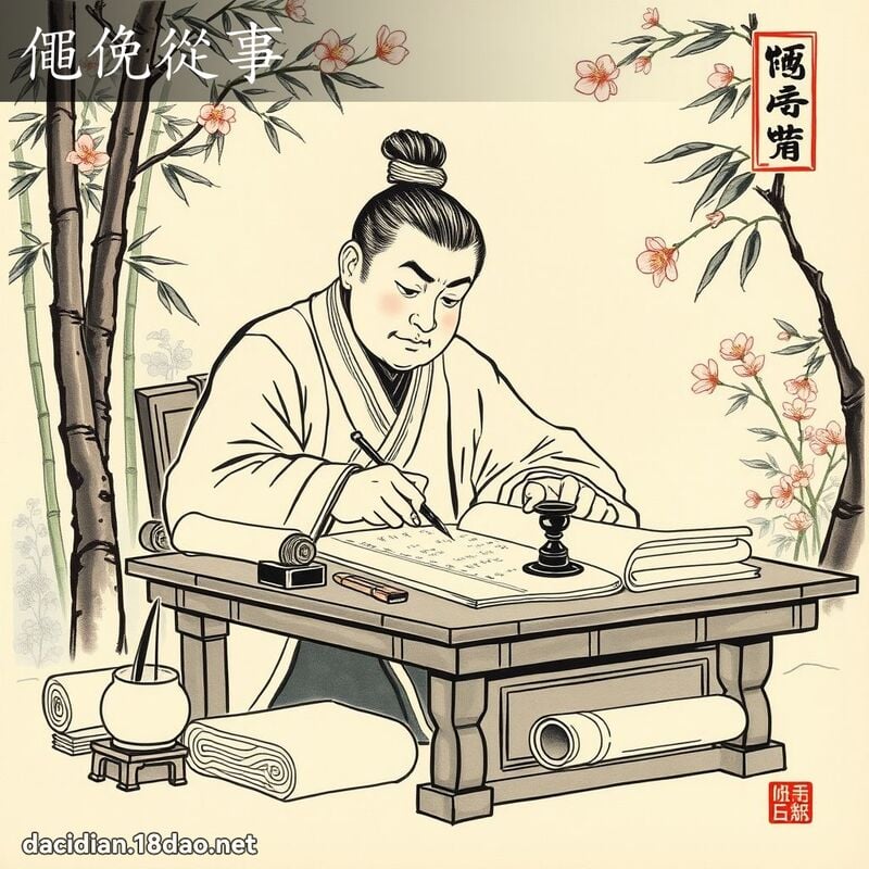 僶俛从事 配图