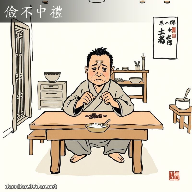 俭不中礼 配图