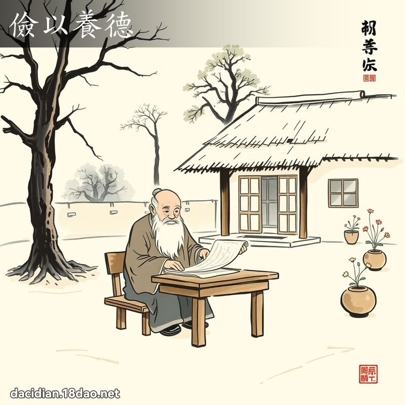 俭以养德 配图