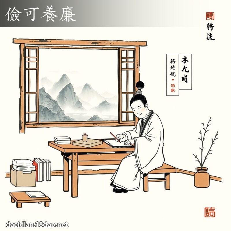 俭可养廉 配图