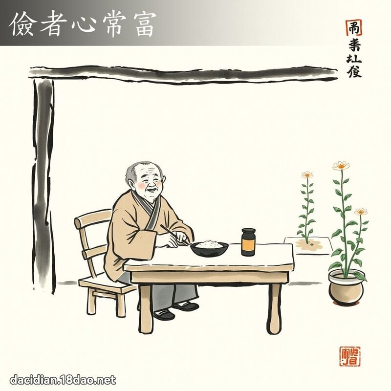 俭者心常富 配图