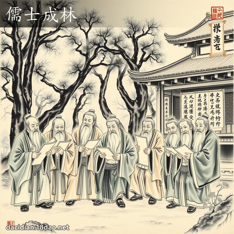 儒士成林 配图