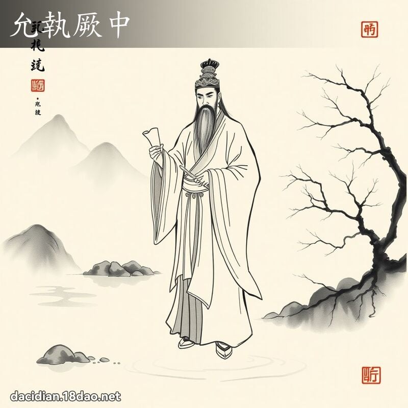 允执厥中 配图