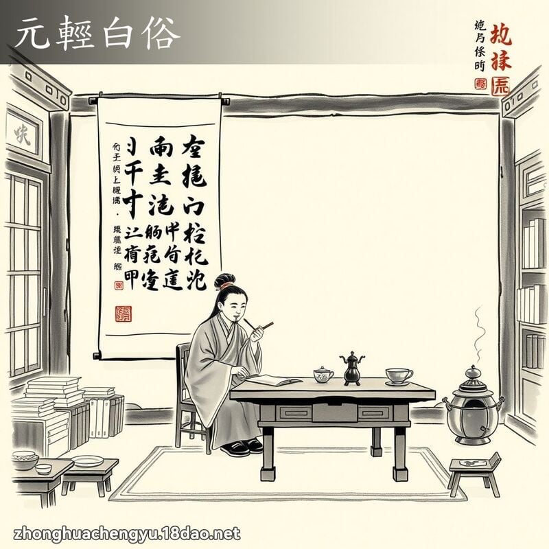 元輕白俗 - 中華成語配圖