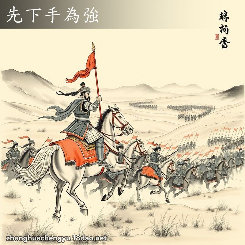 先下手為強 - 中華成語配圖