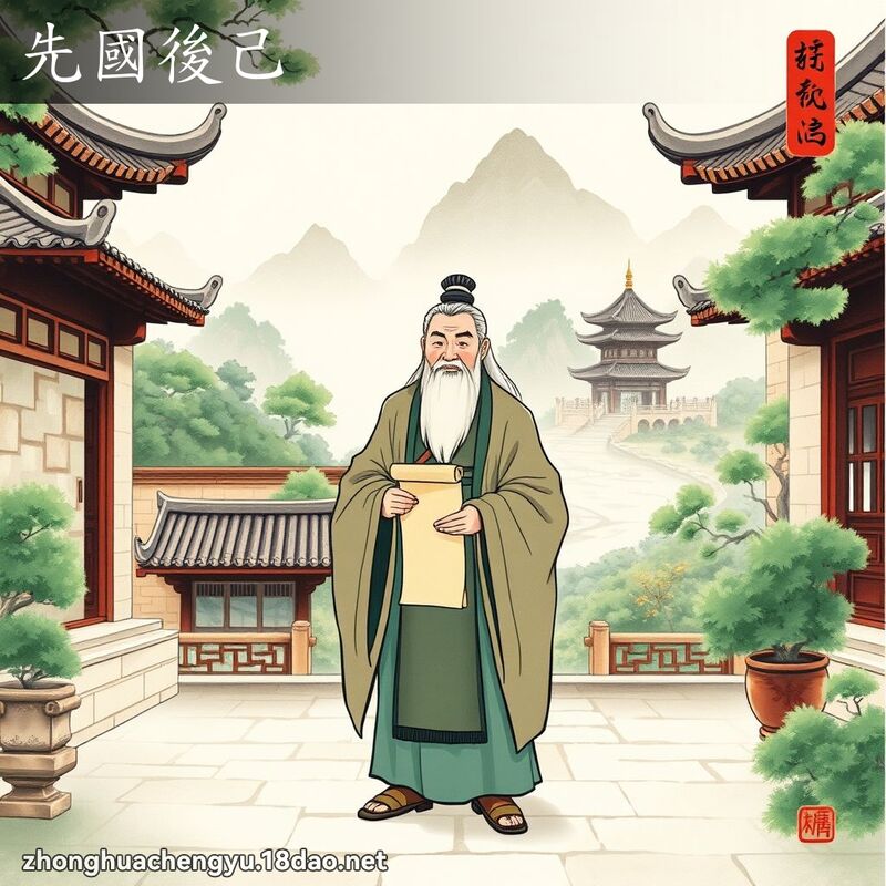 先國後己 - 中華成語配圖