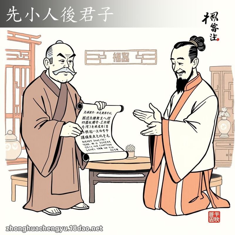 先小人後君子 - 中華成語配圖