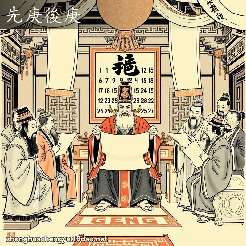 先庚后庚 - 中华成语配图