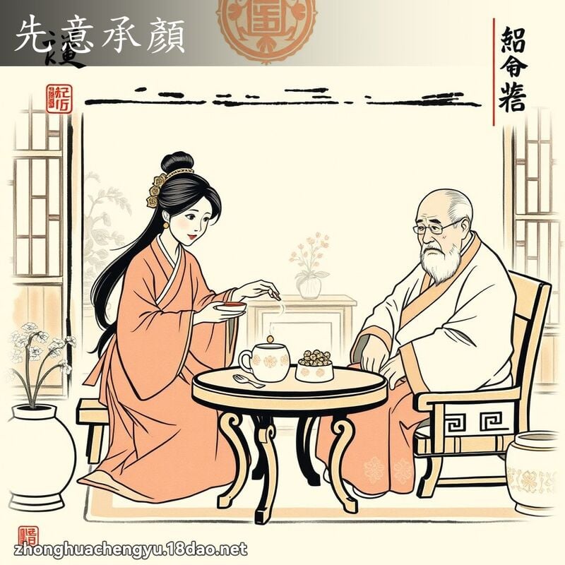 先意承顏 - 中华成语配图