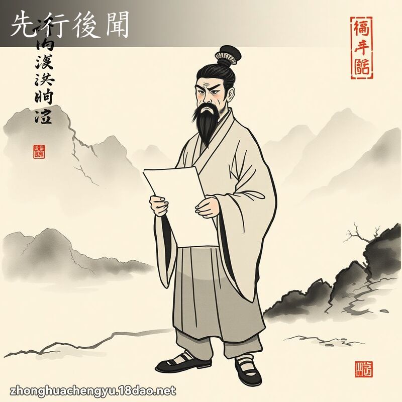 先行后闻 - 中华成语配图