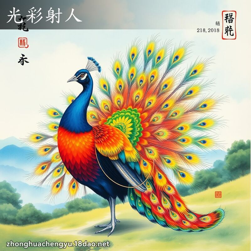 光彩射人 - 中华成语配图