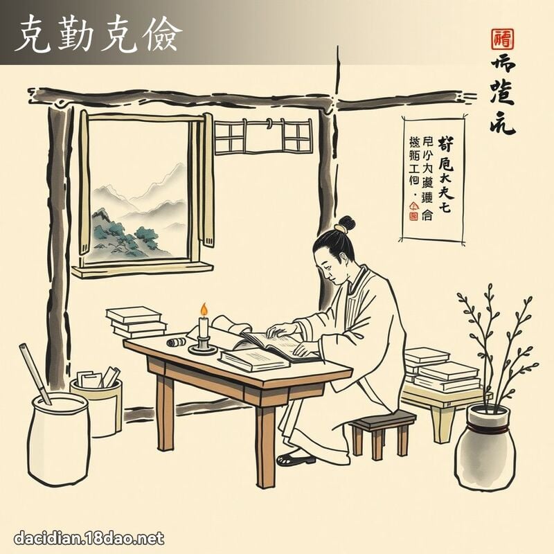 克勤克俭 配图