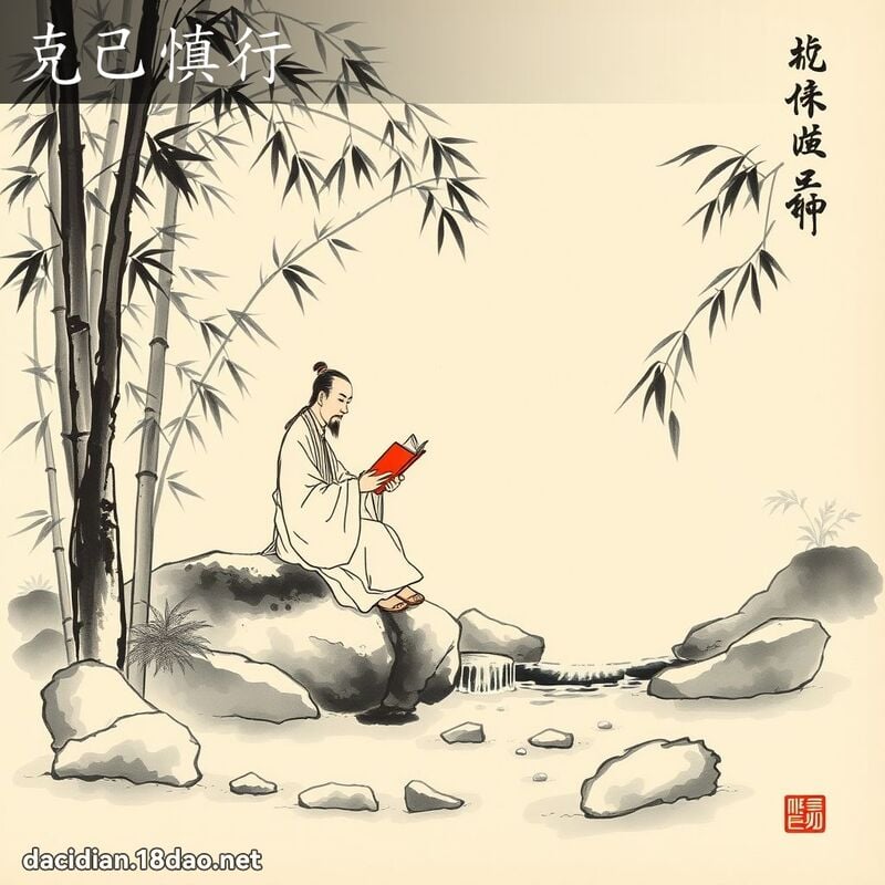 克己慎行 配图