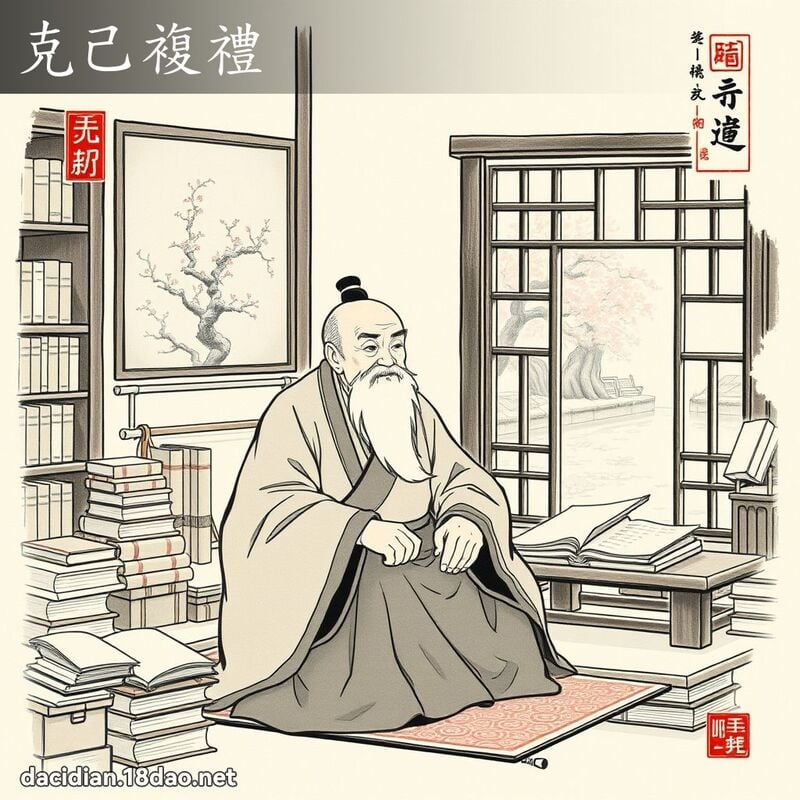 克己复礼 配图