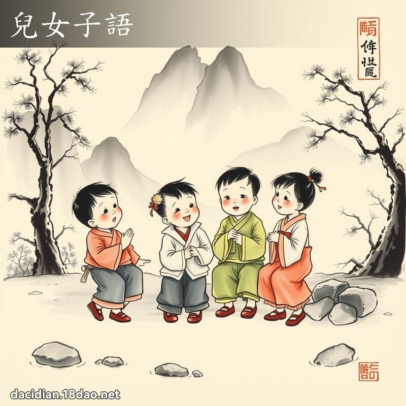 儿女子语 配图
