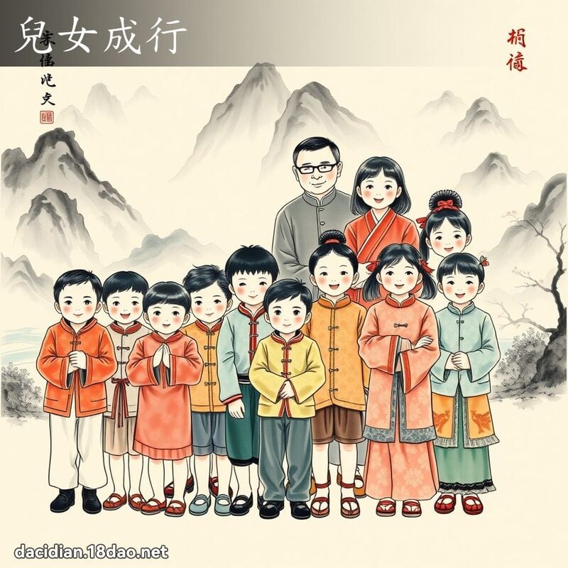儿女成行 配图