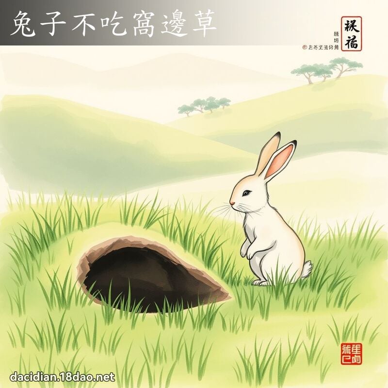 兔子不吃窝边草 配图