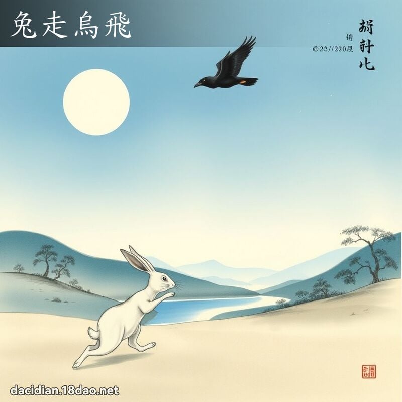 兔走乌飞 配图