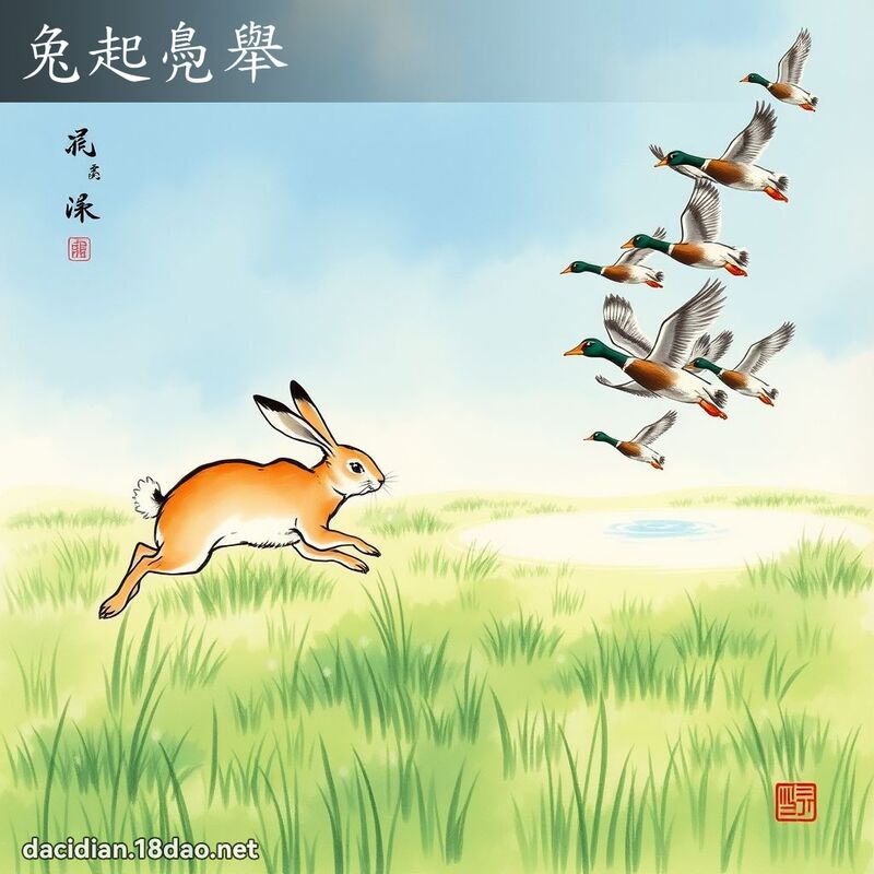 兔起鳧举 配图