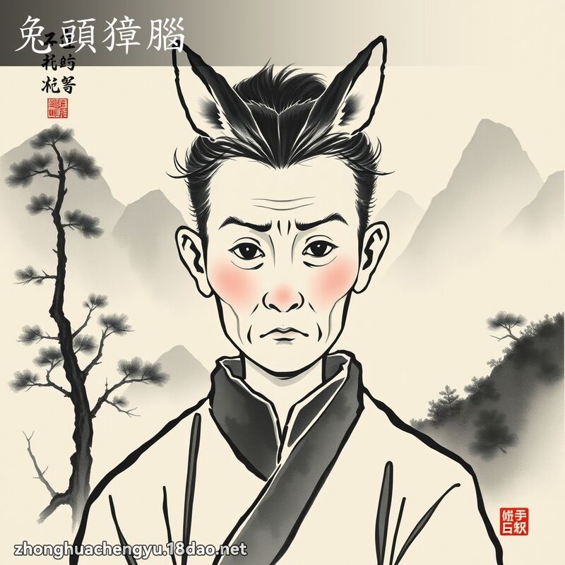 兔頭獐腦 - 中華成語配圖