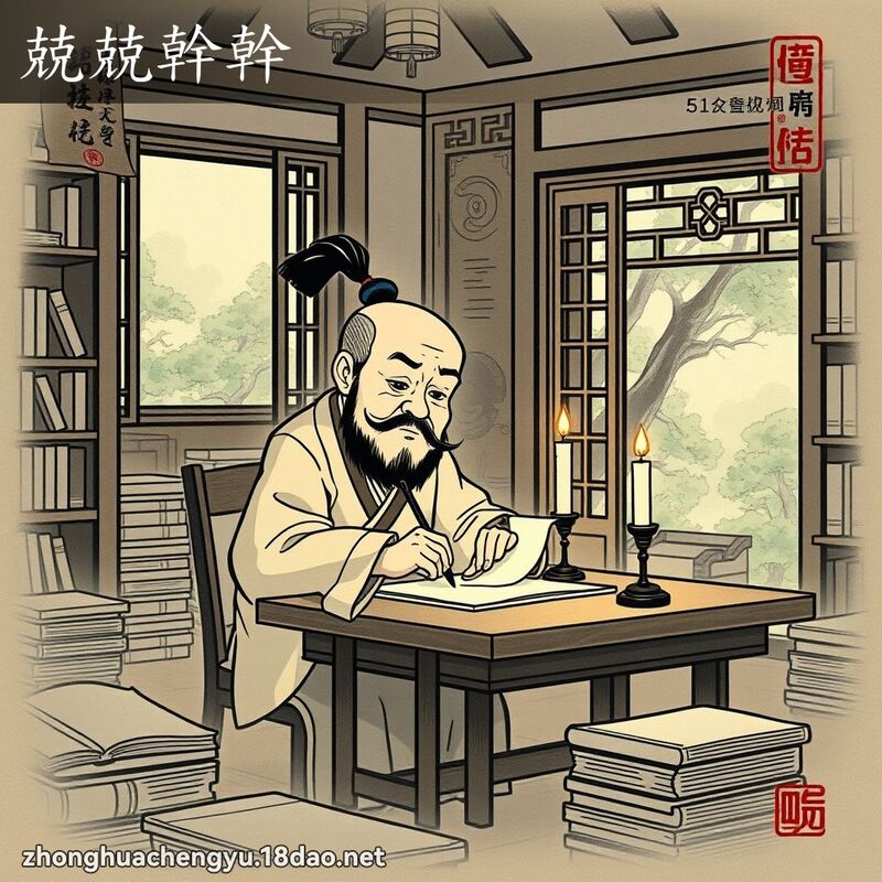 兢兢幹幹 - 中華成語配圖