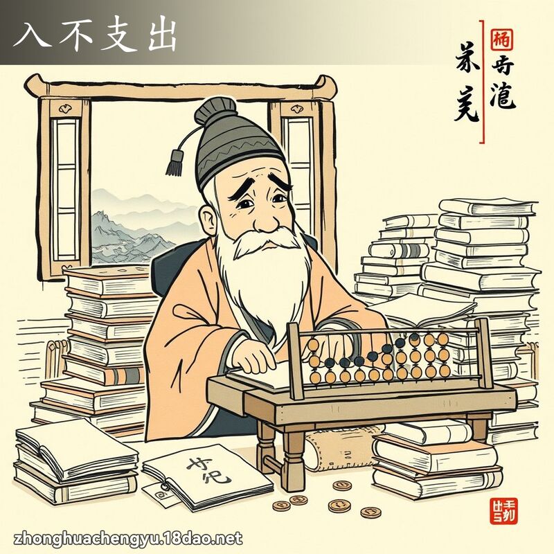 入不支出 - 中華成語配圖