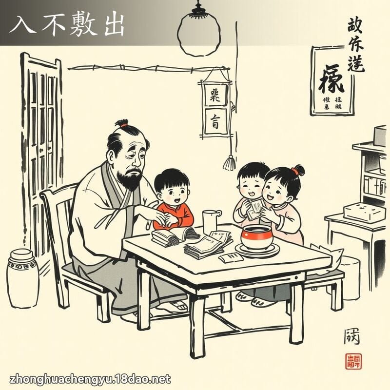 入不敷出 - 中华成语配图