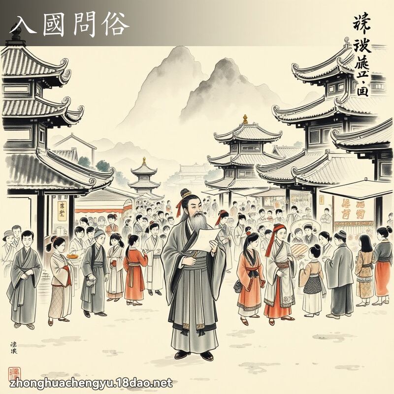 入国问俗 - 中华成语配图