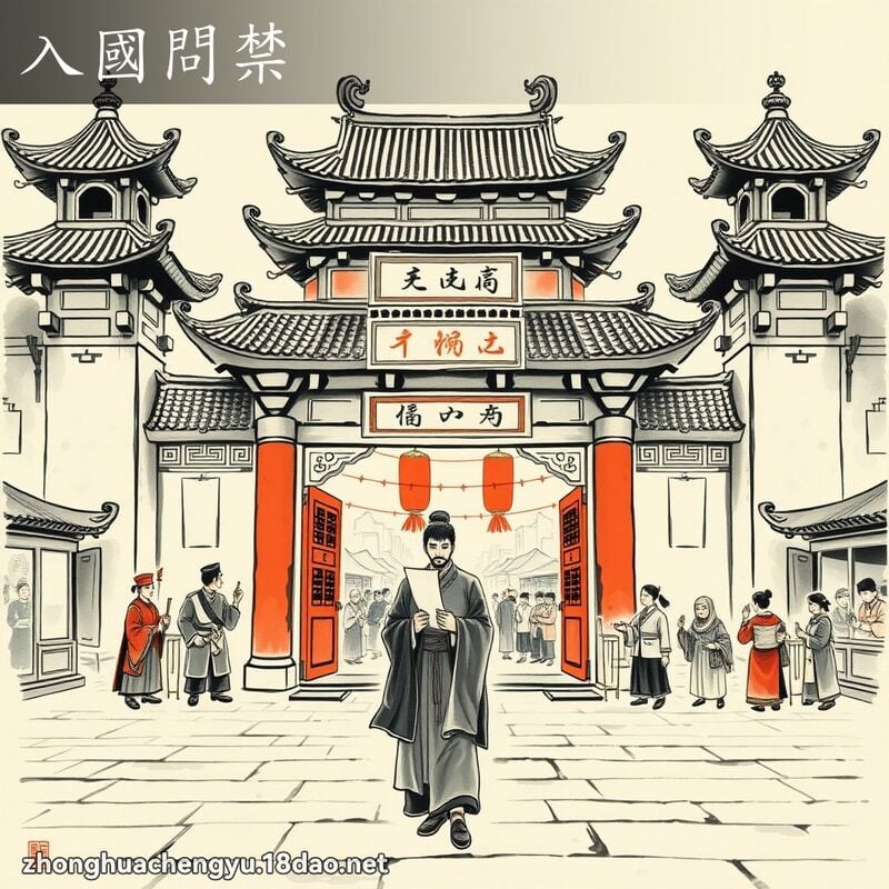 入國問禁 - 中華成語配圖