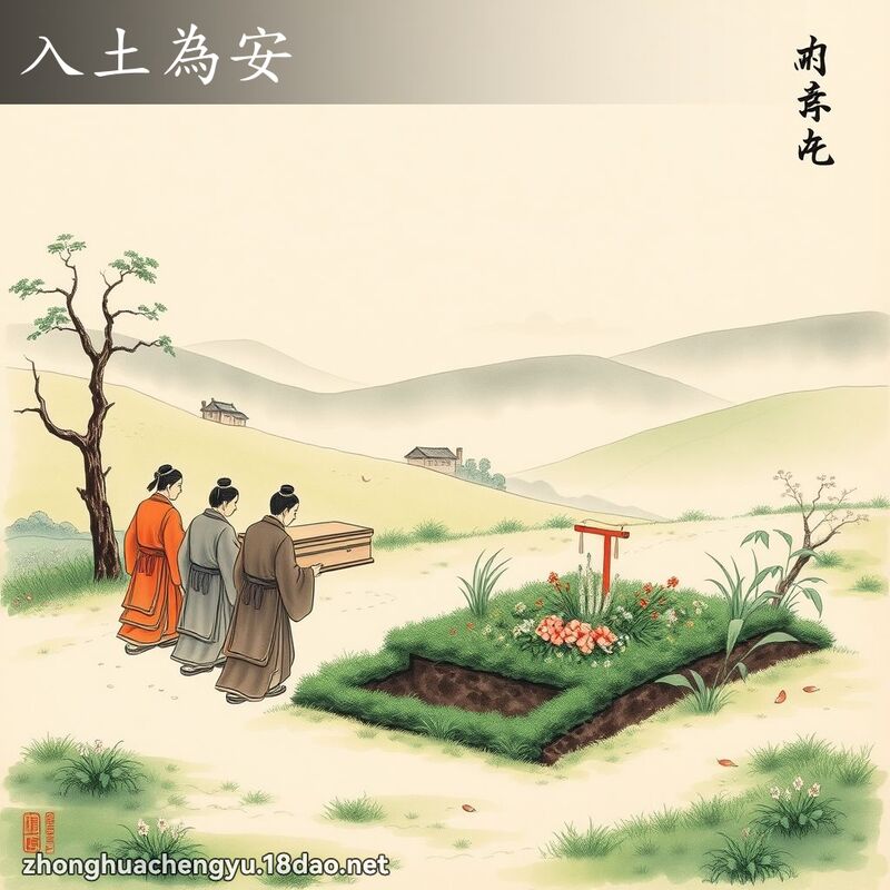 入土为安 - 中华成语配图