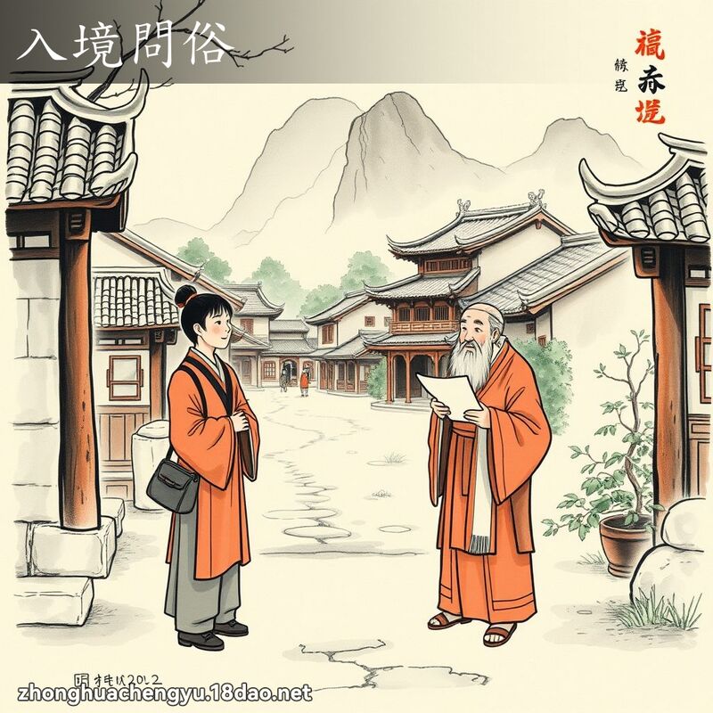 入境问俗 - 中华成语配图