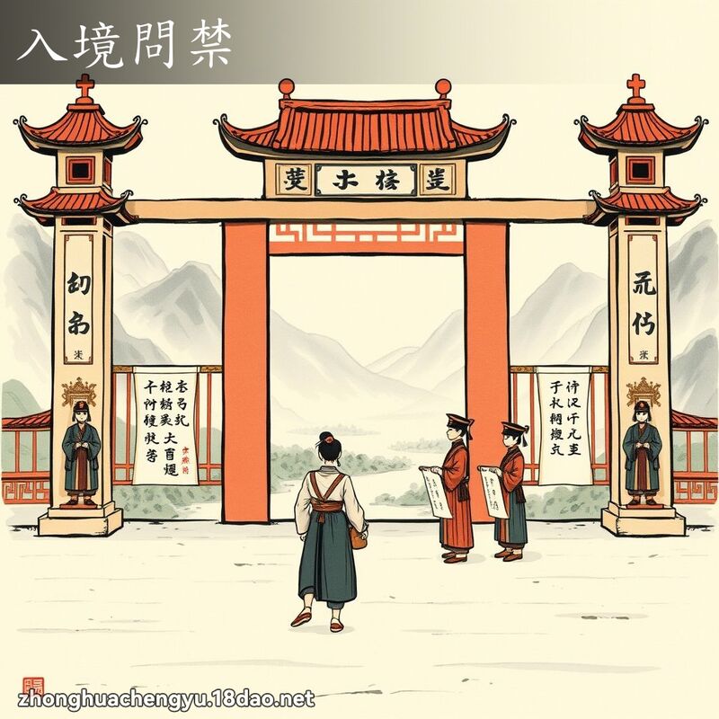 入境问禁 - 中华成语配图