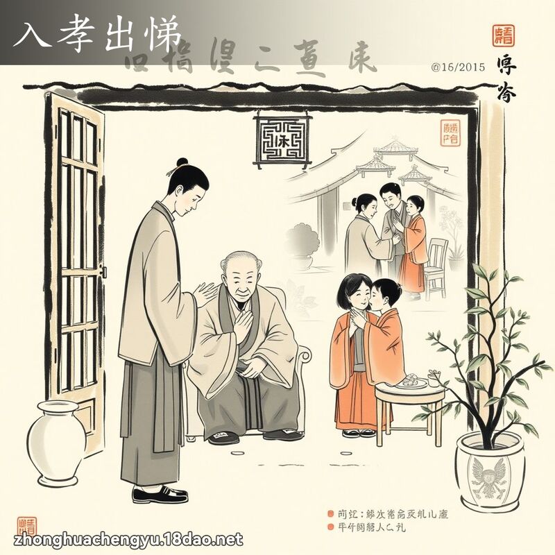 入孝出悌 - 中华成语配图