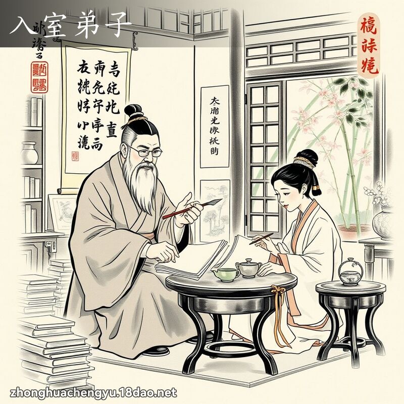 入室弟子 - 中华成语配图