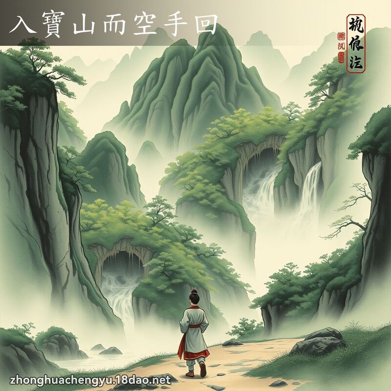 入宝山而空手回 - 中华成语配图