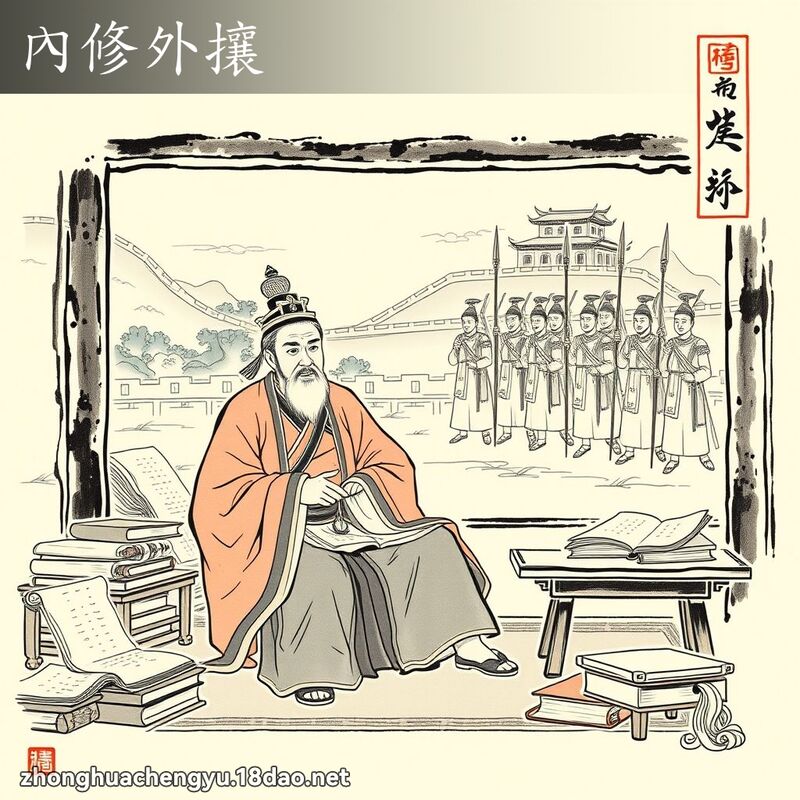 內修外攘 - 中華成語配圖