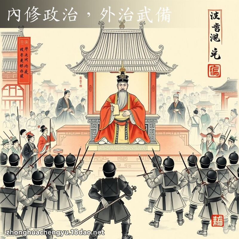 內修政治，外治武備 - 中華成語配圖