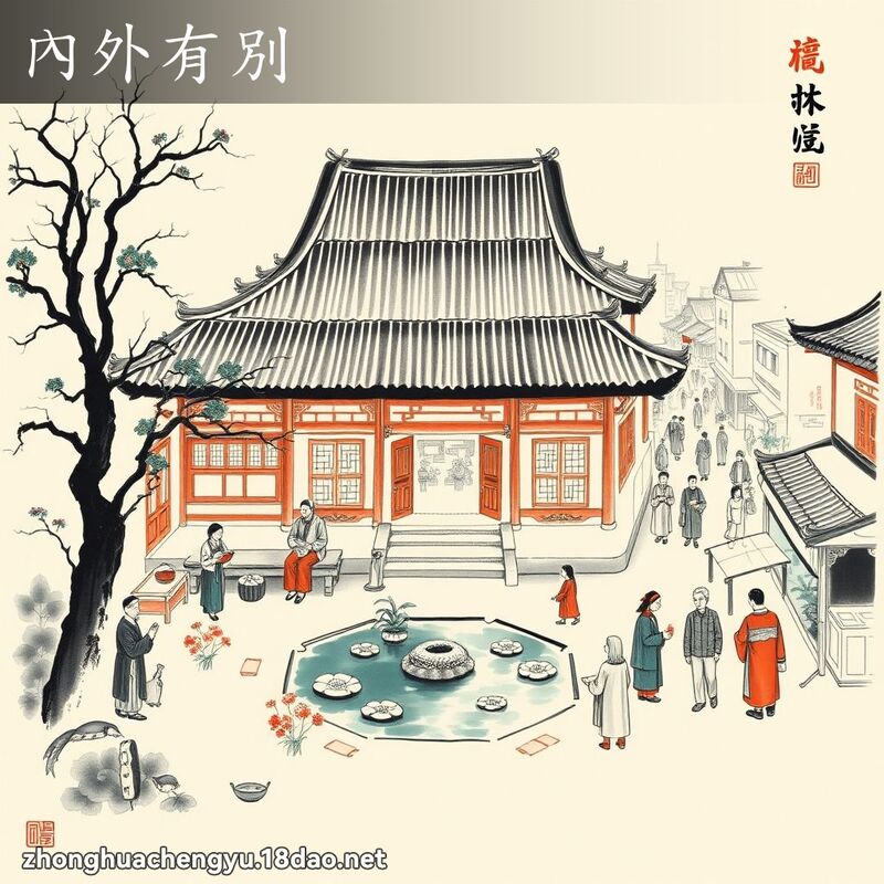 內外有別 - 中华成语配图