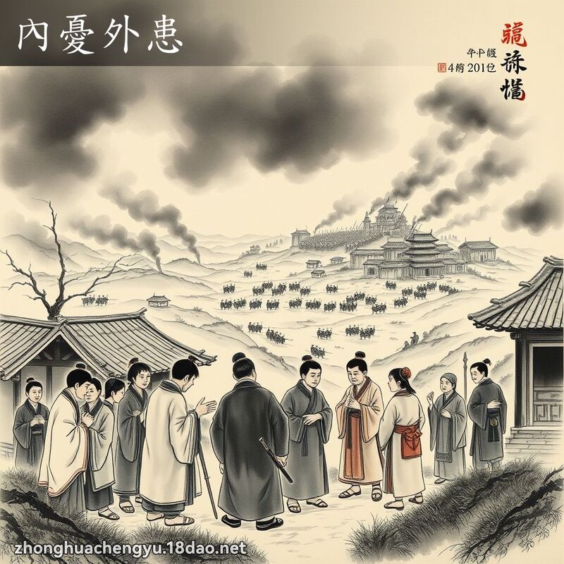 內忧外患 - 中华成语配图