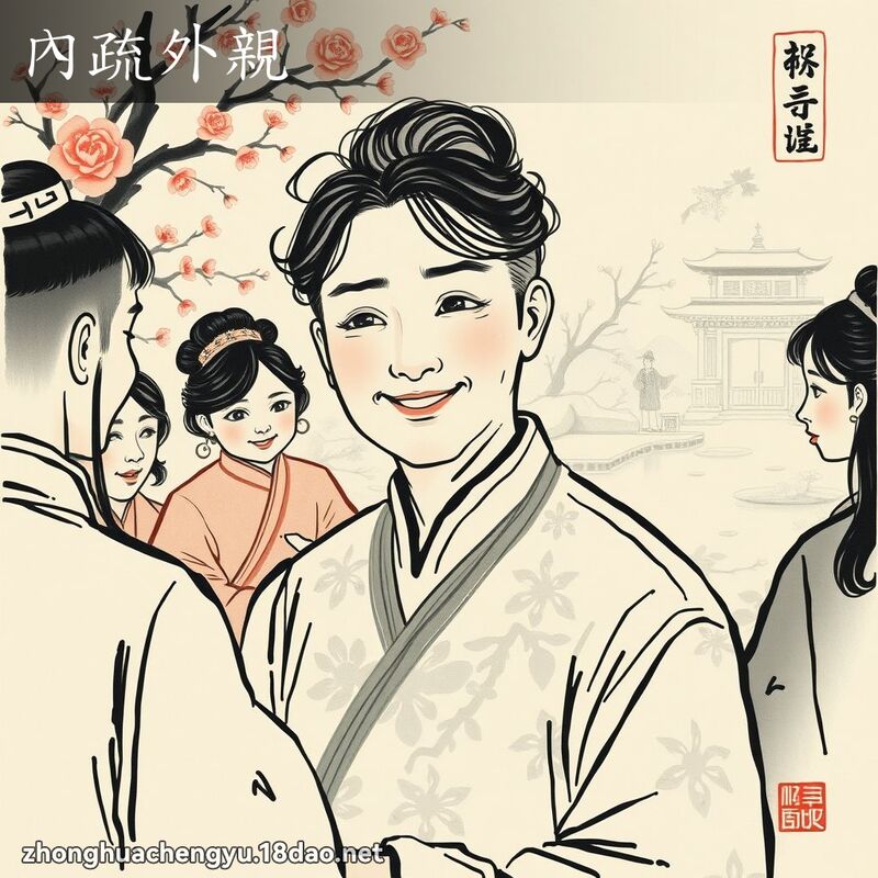 內疏外親 - 中華成語配圖