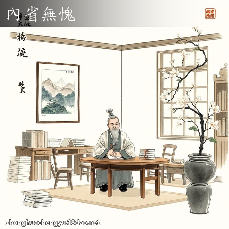 內省无愧 - 中华成语配图